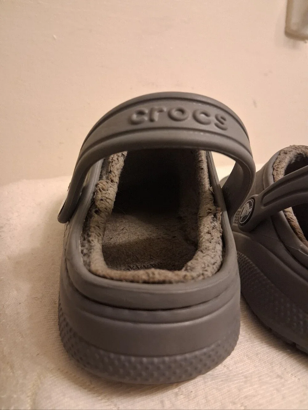Kids Gray Lined Clog Shoes size C13